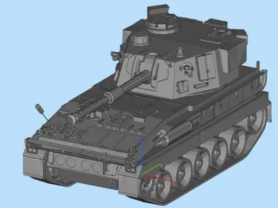 SELF PROPELLED GUN Low-poly 3D model