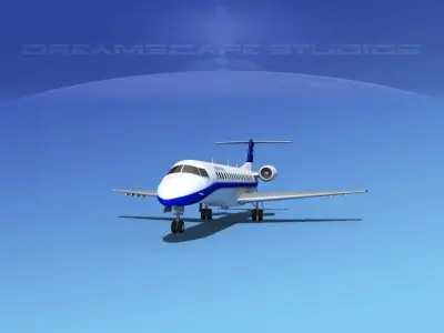 Embraer ERJ-145 Manchester Charter 3D model