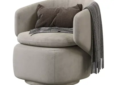Crescent Swivel Chair 3D model