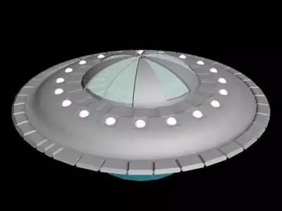 UFO non textured model Low-poly 3D model