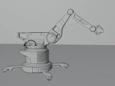 Mechanical Arm Low-poly 3D model shop
