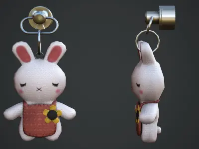 Rabbit Weapon Charm - Low Poly Game Ready Low-poly 3D model