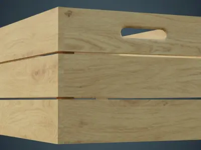 Crate 4A Low-poly 3D model
