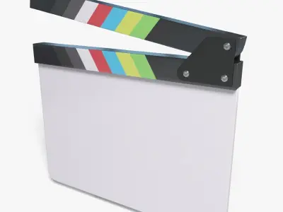 Clapperboard 3D model Low-poly 3D model