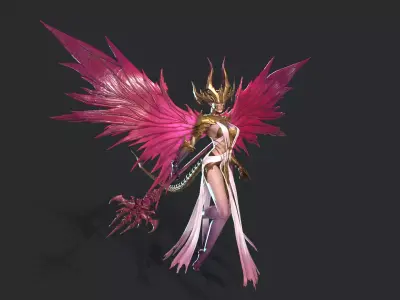 devils Angel Low-poly 3D model
