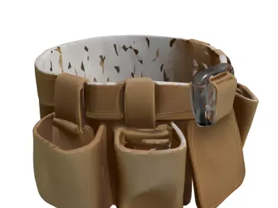 Professional Utility Work Tool Belt Low-poly 3D model