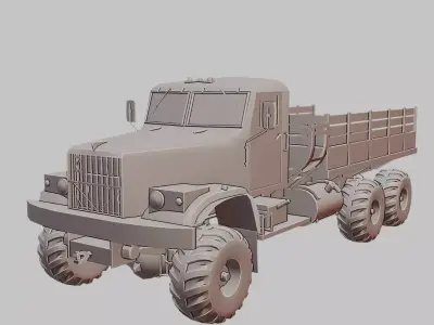 Detailed 3D Printable Truck Model  3D print model