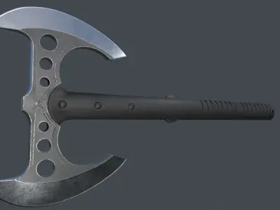 Tomahawk M48 Double Bladed Low-poly 3D model