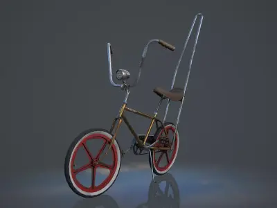 Old Banana Seat Bike - 4K PBR Game Ready Low-poly 3D model