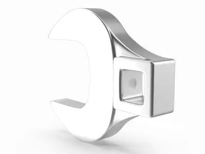 Open End Metric Crowfoot Wrench SCOM32 Low-poly 3D model