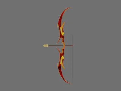 phoenix bow Low-poly 3D model