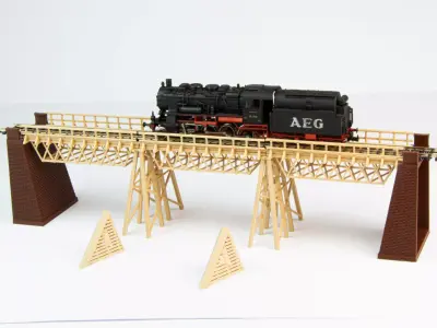 Temporary railway bridge 1-87 FDM 3D print model