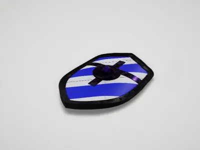 Game asset Majestic Striped Crest Defender 3D model