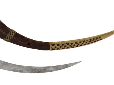 Shotel Curved Sword 3D model