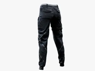 Military Tactical Pants Low-poly 3D model