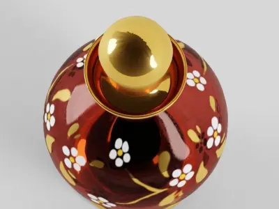 Antique Bohemian Perfume Bottle 3D model