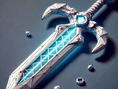 Low-Poly Fantasy Sword Free 3D model
