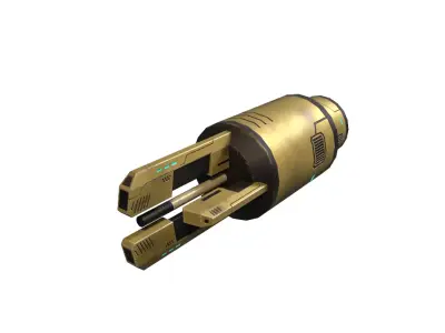 Spaceship weapone Low-poly 3D model