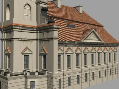 Church Low-poly 3D model 12