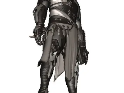 Man Assassin Fighter 3D model