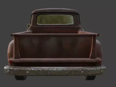 Vintage Rusty Pickup Truck 3D Model 3D model 9