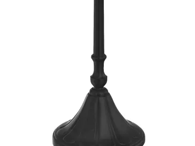 Russel Industrial Loft Iron Round Pedestal Dining Bistro Table 3D model
