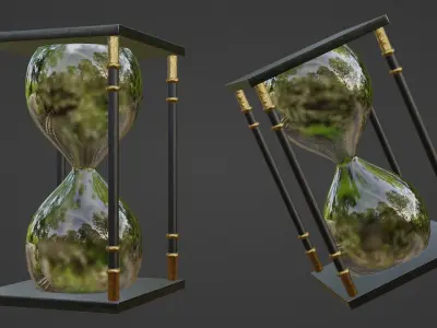 Hourglass - Sun Wukong Staff Low-poly 3D model