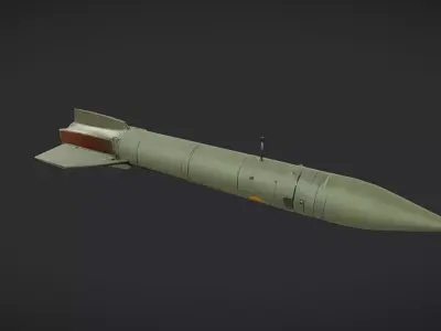 military missile or rocket 3D model