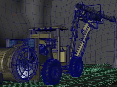 Tunnel drilling process 3D model