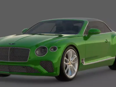 2019 Bentley Continental GT Convertible 3D Model  British Luxury 3D model