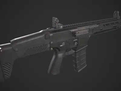 Howa Type 20 Rifle Low-poly 3D model