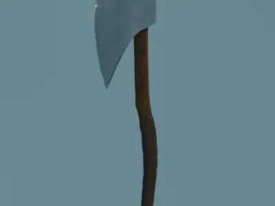 Stylized low poly axe Low-poly 3D model