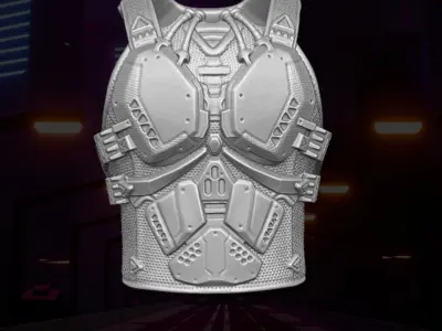 Cyber Vest 3D printable File for Action Figures 3D print model