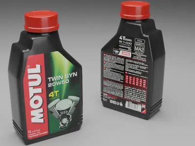 Motor Oil 1L Low-poly 3D model