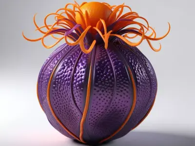 Vibrant Abstract Decorative Sculpture 3D model