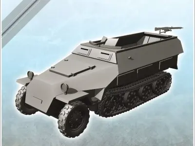 SdKfz 251-1 german armored personnel carrier 8 - World War Two S 3D print model