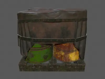 Military Material Low-poly 3D model shop