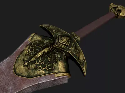 Black Knight Greatsword - DARK SOULS III Low-poly 3D model