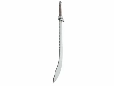 Curved sword 13 3D model