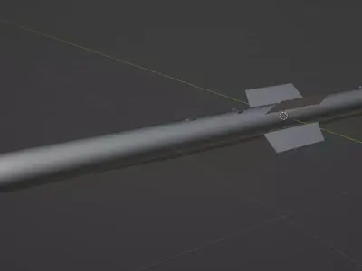 R-77M air-to-air missile Low-poly 3D model