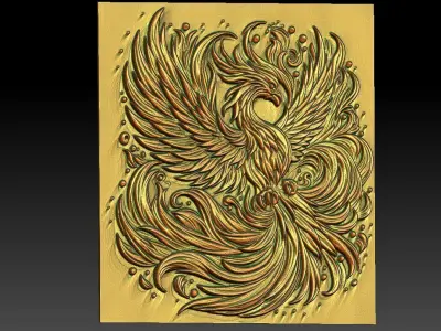 1 phoenix CNC Relief Model 3D print model