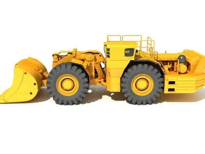 Underground Mining Hard Rock Loader 3D model