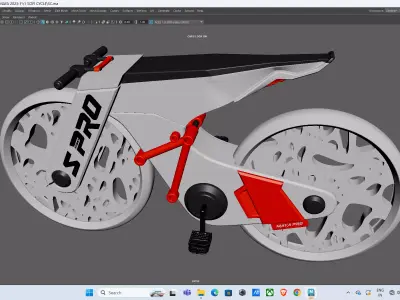 Futuristic Bicycle 3D model purchase