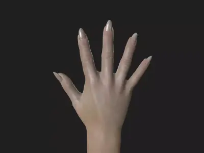 HAND-017 Woman right hand Low-poly 3D model