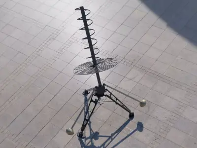 Antenna Helical 01 Low-poly 3D model