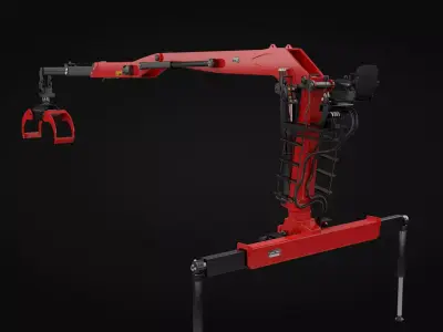 Timber Logging Crane 3D model