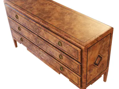 Antique chest of drawers Louis 3D model