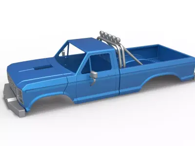 Shell of vintage Monster Truck V3 Scale 1 to 25 3D print model