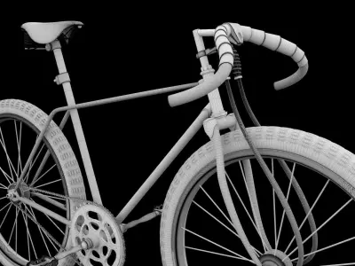 Vintage Bicycle PBR 3D model purchase
