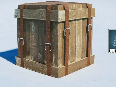 Ammunition BOX Low-poly 3D model 2